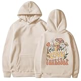 HOOUDO Tages Angebote Sale Damen-Kapuzenpullover mit Buchstabendruck „Love Yourself“, übergroß, langärmelig, grafisch, lockerer Kapuzenpullover Winter Unterhemd Damen Pullover Mein Bestellung Sale