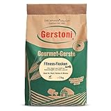 Gerstoni Fitnessflocken kernig (3 kg) - mild-nussige Gerstenflocken für Müsli, Porridge, Kochen & Backen - mit 5% pflanzlichem Beta-Glucan für natürliche Fitness & Wohlbefinden
