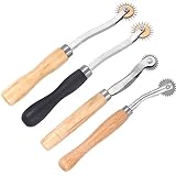 scalingscal 4 Stück Kopierrädchen, Schneiderrädchen Schnittmusterrad, Edelstahl Markierrädchen, Markierrädchen Schnittmusterrad, Roulette-Werkzeug für DIY Leder Kanten Kunsthandwerk, Papier Stoff