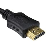 Vergoldeten HDMI Kabel Hoch Geschwindigkeit 1080p HD TV Abgeschirmtes Anschlusskabel Schwarz 4 m [4 Meter/4m]