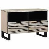 INLIFE TV-Schrank Weiß 70 x 33 x 46 cm massives Mangoholz,Möbel,TV-Möbel,Weiß,17.95 KG,4017973