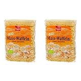 Bio Maiswaffel, dünn & rechteckig, bio, vegan, glutenfrei, 140g (Packung mit 2)