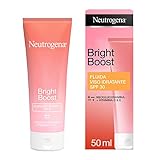 Neutrogena Bright Boost Feuchtigkeitsspendendes Gesichtsfluid LSF 30, Gesichtscreme SPF 30, Aufhellende Gesichtscreme mit regenerierendem Neoglucosamin, Anti-Flecken-Gesichtscreme für alle Hauttypen,