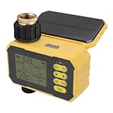 RiToEasysports Solar-Sprinkler-Timer, Verstellbares Solarpanel mit Regenverzögerungssensor, 2000-mAh- Typ C, für Villa, Innenhöfe, Balkon, Dachgärten, Haus, Grüne Wände, Bewässerung,