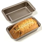 2er Pack Rechteckig Brotbackform - Edelstahl Brotbackform mit Antihaftbeschichtet - Geeignet zum Backen von Brot, Kuchen und Toast, Geeignet für Backofen und Heißluftfritteuse