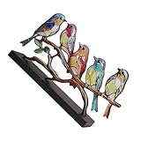 IMIKEYA Vogelschmuck Vogel Taube Papagei Kaninchenstatue Mini-Steindekoration wohnzimmerdeko wohnaccessoires holzböcke Vogeldekor mit Sockel Vogeldekor auf dem Tisch MDF Colorful