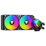TZMRIT TK1 RGB Aio Wasserkühlung 240mm,Wasserkühlung PC 240mm,CPU Wasserkühlung 240mm,800-1800RPM PWM Lüfter,für Intel LGA115X/1200/1700/1366/2011/2066,für AMD: FM2/FM2+/AM3+/AM4/AM5