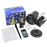 yakermur Schneelichtprojektor | Weihnachtsprojektor mit 360-Grad-Drehmechanismus | Dekorative Lampen für Innen Außen Garten Allee Partys