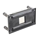 PC -Wasserkühlblock, Kupferbasis mit Mikrokanal für AM2 / AM3+ / AM4 / FM2+ CPU, Verchromtes Kupfer, Transparente Acryl -Top -Abdeckung, Edelstahlschnallenhalter, Großer