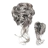 Jubilofex Unordentliches Haarteil | Haarverlängerung mit Clip für Frauen – Zubehör für Volumen, Pferdeschwanz, Mädchen, Damen, Verlobte