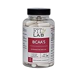 FitLab® BCAA 8100mg mit 6 mg Vitamin B6 im optimalen 2:1:1 Verhältnis pro 3 Kapseln pro Tag - essentielle Aminosäuren - L-leucine - L-valine - L-isoleucine - 90 Tabletten