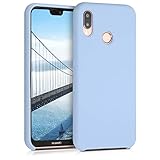 kwmobile Hülle kompatibel mit Huawei P20 Lite Hülle - Silikon Handy Case - Handyhülle weiche Oberfläche - kabelloses Laden - Hellblau matt