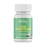Vitabay Cayenne 550 mg mit Capsaicin | 100 vegane hochdosierte Kapseln | Laborgeprüft & hergestellt aus hochwertigen Rohstoffen