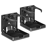 Spurtar 2 Stück Getränkehalter Auto Klappbar Becherhalter Auto Flaschenhalter Boot Zubehör Tassenhalter Für Wohnmobil, Yacht, Van, LKW, Haus – passend für die meisten Größen 60-100 MM zwart