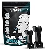 Nasenstrips nasenpflaster Anti-Schnarch Schwarz 60 Stück Größen-Mix Schnarchstopper für bessere Atmung in der Nacht, öffnen verstopfte Nasenwege, starker Halt, hautfreundlich, atmungsaktives
