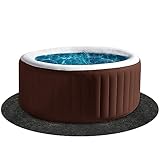 200cm Whirlpool Matte, Whirlpool Schutzmatte Rund Wasserabsorbierend rutschfest Whirlpool Schutzmatte für Draußen Drinnen Spa Pool-Schutzmatte Schützt Whirlpools vor Abnutzung