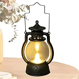 Kerosene LED Lampe – ABS Camping-Laterie LED HADIBLE ABS LED | Kerosinlampe LED Vintage für Innen, tragbare elektrische Laterne Camping Öl Licht für den Nachttisch, Tisch, Tisch,