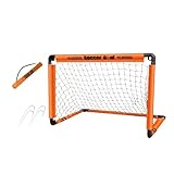 Oshhni Fußballtor NET für Kinder Fußballtor mit Einsätzen und Tragetag -Fußball -Tore für den Park Garden, Orange 90x60x60 cm