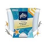 Glade (Brise) Langanhaltende Duftkerze im Glas, Beach Days & Waves, bis zu 39 Stunden Brenndauer, 4er Pack (4x224 g)