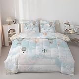 Bettdecke 240x260 4 Jahreszeiten,Traumhaft Steppdecke Waschbare Leicht Weiche Schlafdecke 200GSM Ganzjahresdecke Himmel für Kinder Bettdecke ohne Bezug Nutzbar mit 2 Kissenbezug 80x80cm VX77