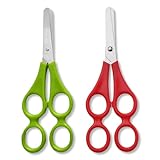OUDQFCJ 2 pcsTherapeutenschere,Kinder-Lernschere,Therapeutenschere mit Doppelgriff,Mutter-Kind- Schere mit Doppelgriff,Kinder Bastelschere Schule,Helferschere,für Eltern-Kind-Schüler