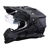 O'NEAL | Motorradhelm | Enduro Motorrad | Ventilationsöffnungen für maximalen Luftstrom & Kühlung, ABS-Schale | Sierra Helmet R V.23 | Erwachsene | Schwarz Grau | Größe M