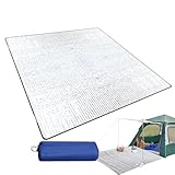 Camping-Bodenmatte – 200 X 200 cm Camping-Aluminium-Schlafschaummatte, Isolierende Thermo-Campingmatte, wasserdichte Aluminium-Campingmatte Für Outdoor-Camping