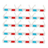 NUOBESTY 60 Stück Anaglyph Papierbrillen Brillen für Filme Spiele Lösung für Dreidimensionale Erlebnisse