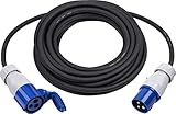 Meister CEE-Verlängerung - 10 m Kabel - Hochwertige Gummileitung H07RN-F3G 2,5 mm² - 16 A / 230 V - IP44 Außenbereich / Campingkabel für Caravan, Wohnwagen & Wohnmobil / CEE-Verlängerung / 7425320