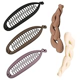 5 Stück Bananenspange Damen, Banana Clip Dünnes Haar, Stilvolle Haarspangen Für Yoga, Make-up Und Besondere Anlässe, Bananen Haarspangen