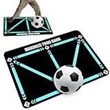 AFAIK Fußball Trainingsmatte Fußballmatte Fussball Fußball Schritt Trainingsmattem rutschfeste Fußball Schritt Trainingsmatte 60x90 cm Stoßdämpfende Fussball Matte Ballkontrolle Trainingsmatte(A)