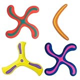Kiuiom 4PCS Zurückkehrende Boomerang,Rückkehr Boomerang-Sportspielzeug,Wurfspiel Für Kinder Boomerang,Bumerang Flugspielzeug Für Kinder Flying,Für Im Freien Spielen,Für Anfänger Und Junge Werfer