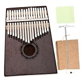 QUMIIRITY Kalimba Daumenklavier Schlüssel Holz Tragbares Musikinstrument für Anfänger Dur mit Liederbuch und Schutztasche für Musikliebhaber