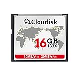 Cloudisk Compact Flash Card 16GB CF 2.0 Kartenleistung für DSLR Kamera, Vintage Digitalkamera und Industrie Ausrüstung (16GB CompactFlash)