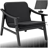 tectake® Outdoor Rattan Sessel, Loungesessel, Cocktailsessel bequem, Poly Rattan Möbel für Garten Lounge, als Balkonmöbel, Terrassenmöbel, Gartenmöbel oder Wintergarten (schwarz)