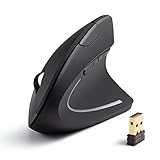 Anker 2.4G Wireless Maus Vertikale Ergonomische Funkmaus Vertical Mouse Kabellos für Windows,Mac OS,USB,800/1200/1600 DPI,5 Tasten(Generalüberholt)