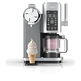 Ninja CREAMi Scoop & Swirl Eismaschine mit 2 Behältern, 13 Funktionen, für Eiscreme, Softeis, Gelato, Sorbet, Milchshakes und mehr, mit Mix-In-Funktion, Platinsilber, NC701EU