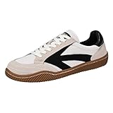 Compatible with Motorrad Schuhe Herren 48 Mode Und Casual Männer Flache Leichte Mesh Atmungsaktive Einfarbig Sneaker Herren Oliv (White, 42)