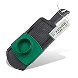 Chefkoch trifft Fackelmann Gemüsehobel mit Restehalter – Mandoline mit extrascharfen Edelstahlklingen, Gemüseschneider mit Verstellmöglichkeit von 1-6 mm, Made in Germany