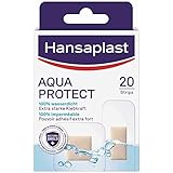 Hansaplast Aqua Protect Pflaster (20 Strips), wasserfeste Wundpflaster mit extra starker Klebkraft, Heftpflaster ideal zum Duschen, Schwimmen & Baden