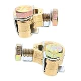 STOBAZA Hochwertiger Batterieklemmen Satz aus Dickem Messing Universeller Top Post Anschluss mit Kurzschlussschutz Robustes Kabel Endverbinder Set für Lkw Wohnmobil Boot und Auto