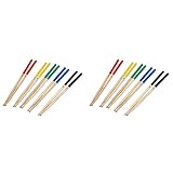 TAMOSH 10 Paar 7A Maple Drumsticks für Kinder, Passend für Alle Drum Sets Drum-Zubehoer Mehrfarben