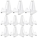 Hejo 24 Stück Acryl Kartenständer, Mini Staffelei, Staffeleiständer, Transparenter Acryl Staffelei Halter für Münzen, Taschenuhren, Medaillen