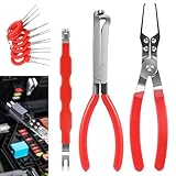 8-teiliges Elektrische Trennzange, doppelseitiges Trennwerkzeug für Elektrische Steckverbinder, Relais-Abzieherzange, Kfz Steckverbinder Zange zum Entfernen von Anschlüssen für Autos