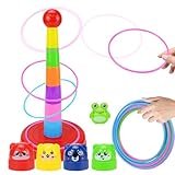 Wurfspiel,Buntes Stapelspielzeug - Interaktives Ringwurfspiel,Für Geschicklichkeitstraining Von Kindern, Familienfeiern Und Indoor-Aktivitäten