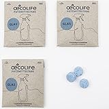 oecolife Glasreiniger Putzmittel Tabs, 9x Reiniger für Glas, plastikfrei, vegan, biologisch abbaubar, entfernt Flecken & Schlieren