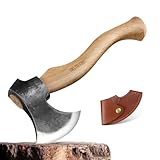 SMITH CHU Beil Axt Outdoor mit Scheide 40CM Axt Holz Spalten Campingäxte Wikinger Axt Survival Axt für Camping und Wandern Geschenk für Männer