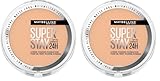 Maybelline New York 2-in-1 Puder Make-Up, Wasserfest und mattierend mit hoher Deckkraft, Super Stay Hybrid Powder Foundation, Nr. 21, 1 Stück (Packung mit 2)