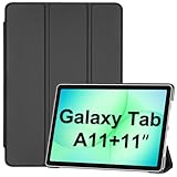 ProCase Hülle für Samsung Galaxy Tab A11+ 2025 (SM-X230)/Tab A9+ 11 Zoll (SM-X210), Dreifache Schutzhülle Case für 11' Galaxy Tab A11 Plus/Tab A9 Plus, Dünn Leicht Smart Cover -Schwarz