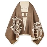 EXTREE Pashmina-Schal für Damen, seidiger Schal für Abendkleid, Decke, offener Poncho-Umhang, Farbe: A038, Medium